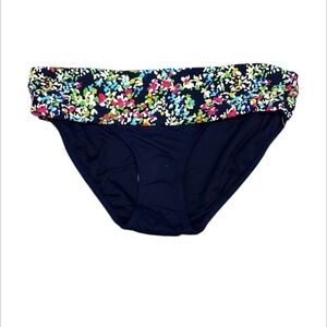 Anne Cole floral banded multi color swim bikini bottoms size XS